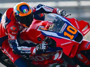 Luca Marini in sella alla sua Honda